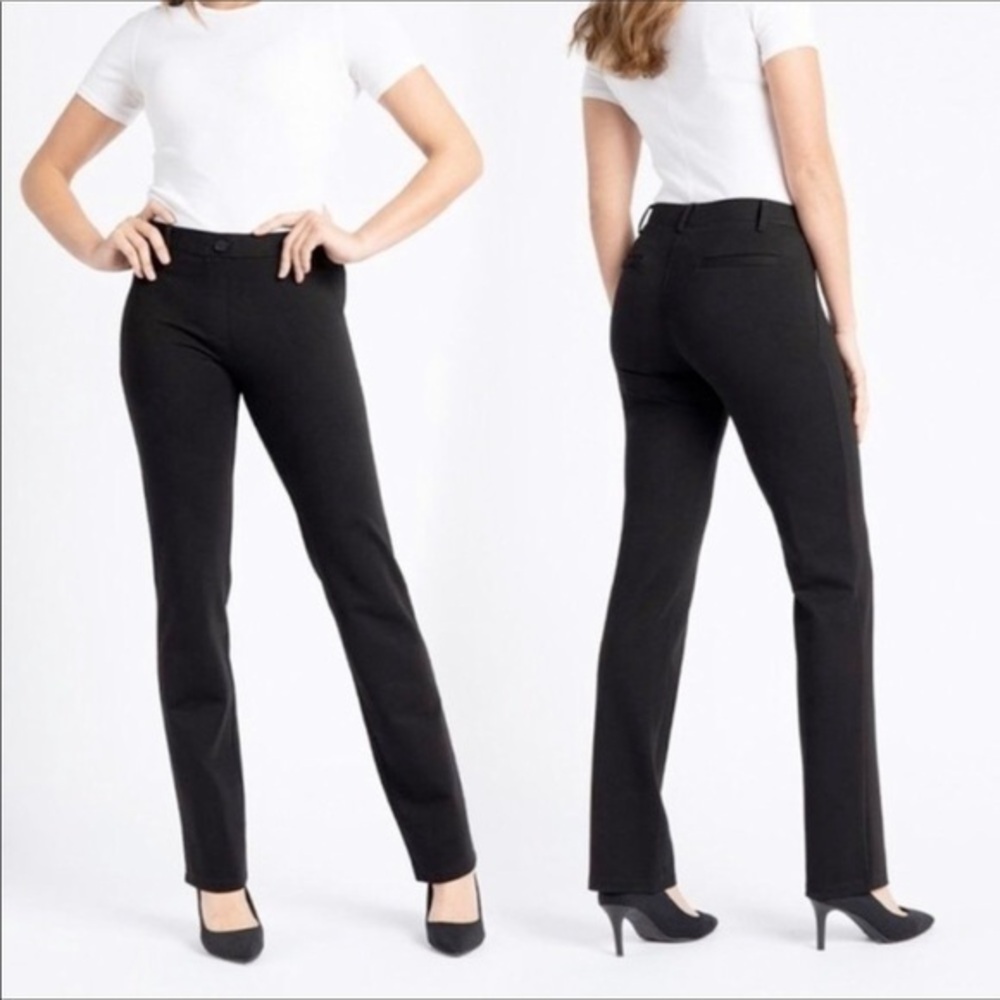 Betabrand classic Black straight leg  pants